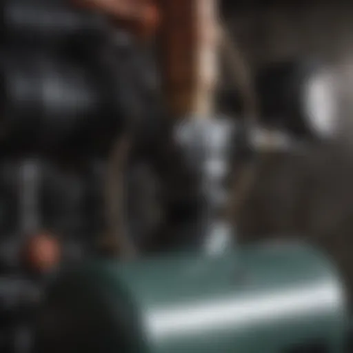 A close-up of a Boss Air Compressor showcasing its features