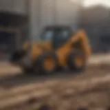 Quality used skid steer on a construction site