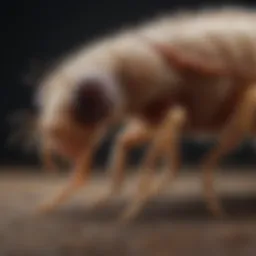 Illustration of a flea on a puppy's fur