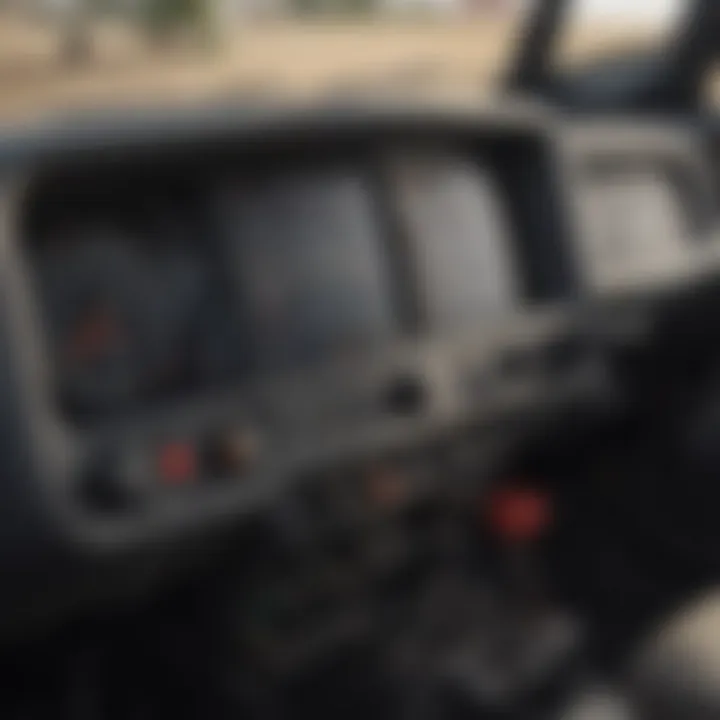 Close-up of Ford Compact Utility Tractor controls and dashboard