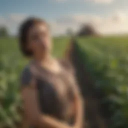 A lush agricultural field showcasing sustainable farming practices.