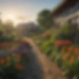 Vibrant horticultural landscape showcasing a diverse range of plants and flowers