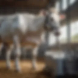 Advanced GEA milking robot at work in a dairy farm setting