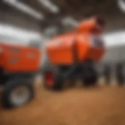 Gehl hammermill in action, showcasing its efficiency in crop processing.