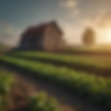 A scenic view of a sustainable farm