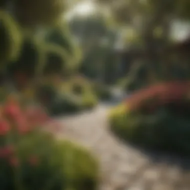Innovative landscaping techniques in a vibrant garden setting