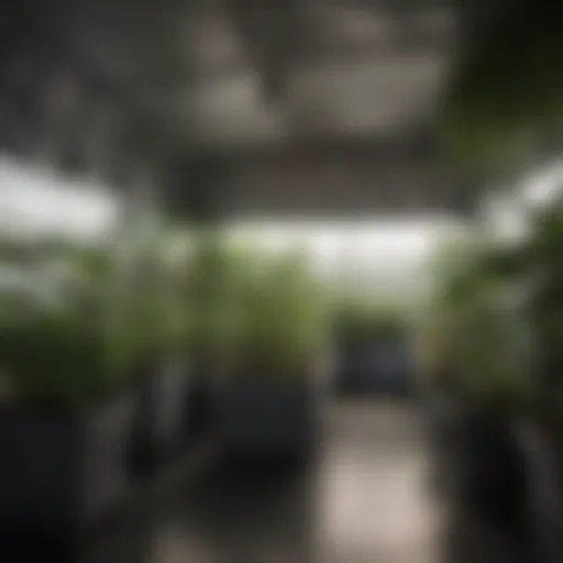 A well-assembled grow tent showcasing its interior setup with plants.