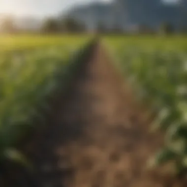 Thriving Crops After Sulphur Treatment Healthy crops thriving post-sulphur application, highlighting the benefits to plant health.