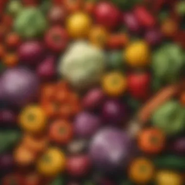 Vibrant Fresh Vegetables Colorful assortment of fresh vegetables