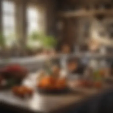 Kitchen tools and fresh ingredients on a countertop