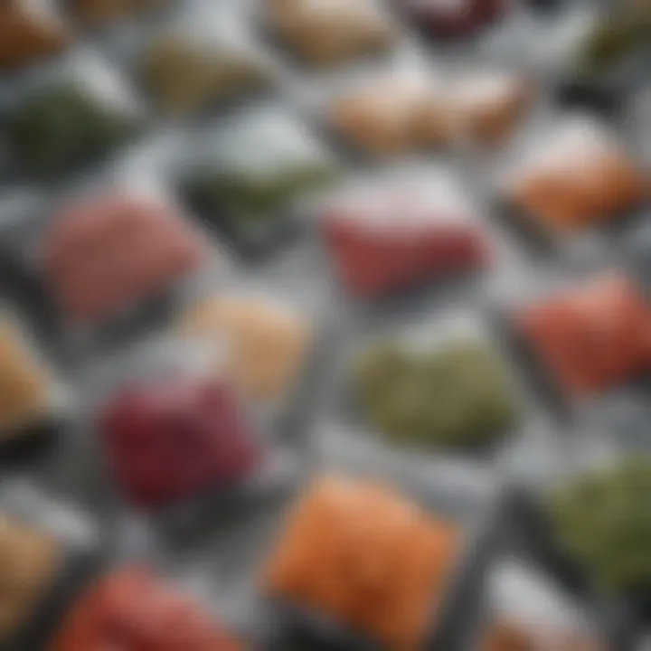 A close-up of vacuum-sealed bags filled with freeze-dried food.