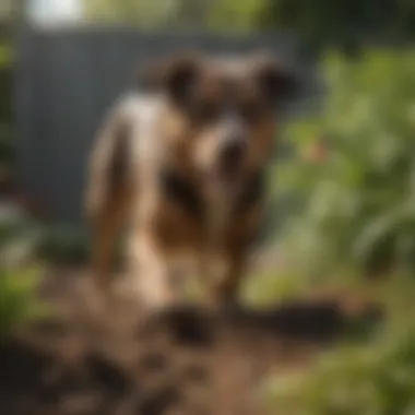 Understanding Your Dog's Digging Instincts A dog digging energetically in a garden