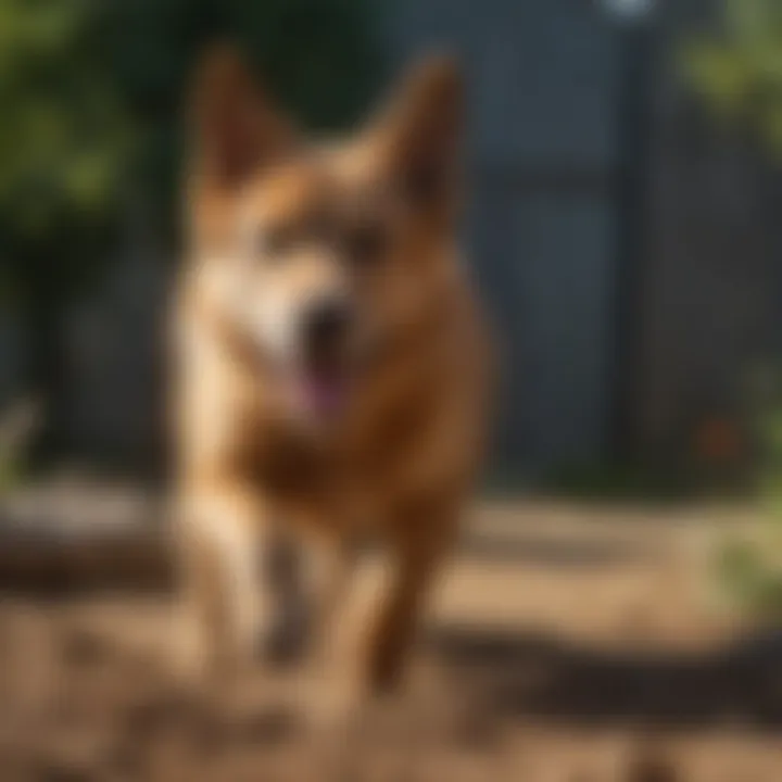 A dog owner training their dog with positive reinforcement