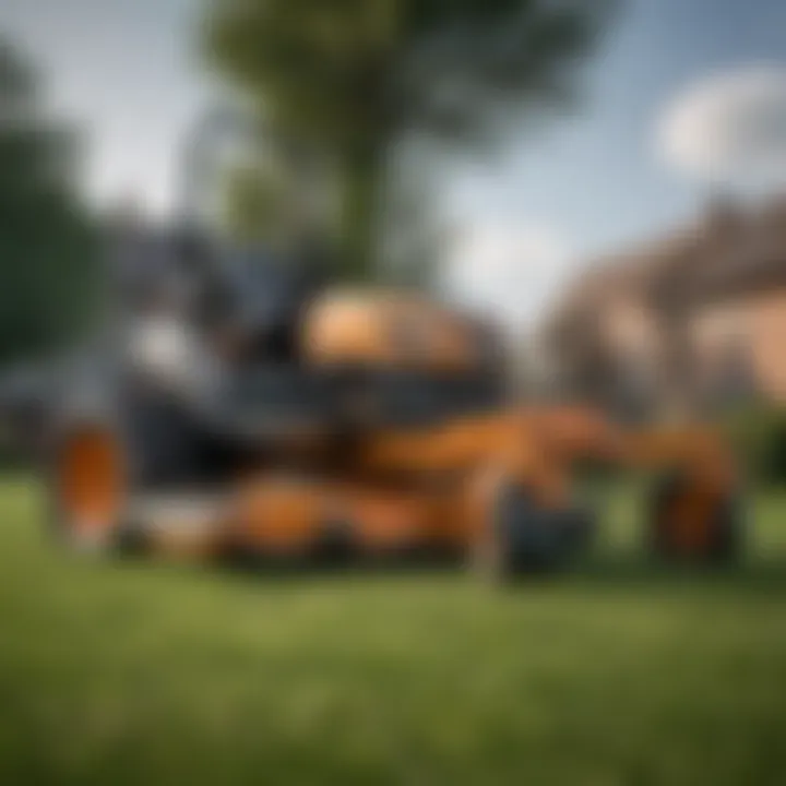 Close-up of advanced features of the Hustler Dash Zero Turn Mower