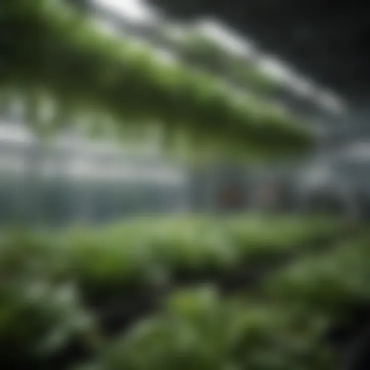 A flourishing hydroponic herb garden demonstrating successful growth