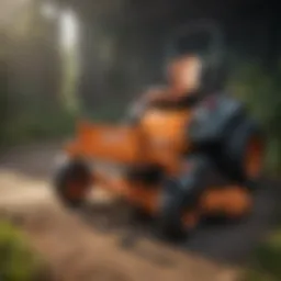 Easily accessible components of a zero turn mower