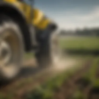 Kärcher spray nozzle in action on a farm field