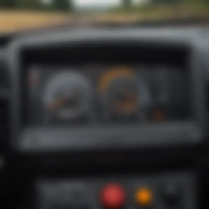 Close-up of Kubota RTV Sidekick dashboard and controls