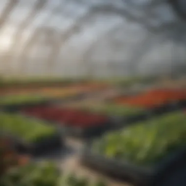 Diverse Designs and Materials of Greenhouse Trays A variety of large greenhouse trays showcasing different designs and materials.