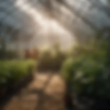 LED vs Traditional Lighting in Greenhouse Comparison of LED grow lights and traditional lighting options in a greenhouse