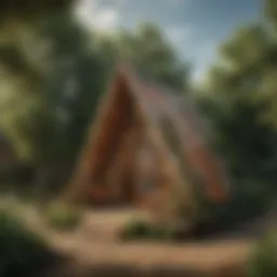 A close-up view of the Little Giant A-frame structure showcasing its design and build quality