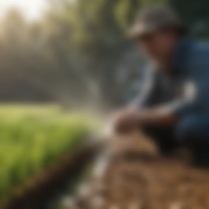 An expert discussing irrigation system benefits