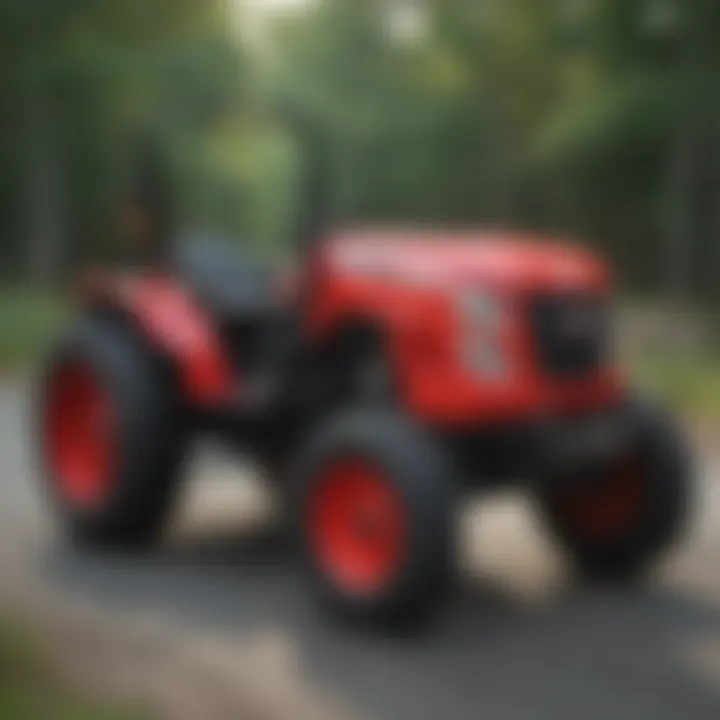 Local dealership showcasing Mahindra tractors