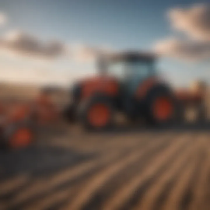 Farmers discussing equipment at the dealership