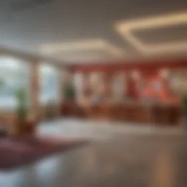 Interior Layout of State Farm Office Interior layout of a State Farm office with consultation areas