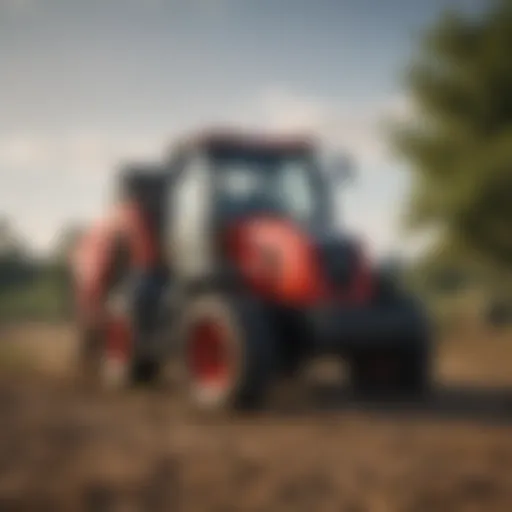 Nortrac mini loader in action on a farm