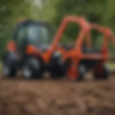 Close-up of Nortrac mini loader features