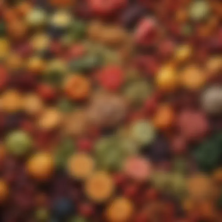 Colorful assortment of nutrient-rich foods