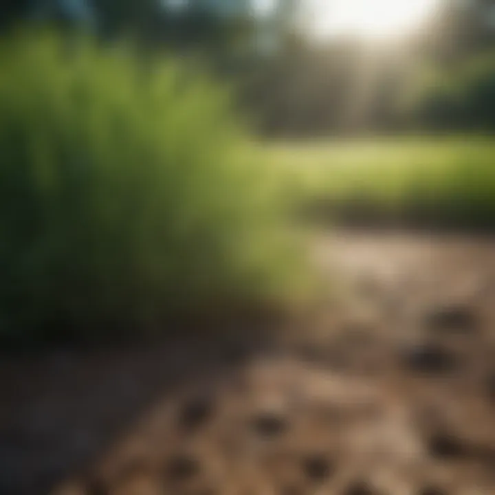 Moisture levels in soil for grass growth