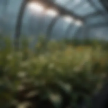 Thriving Plants in Grow Tent Healthy plants thriving in a well-irrigated grow tent.
