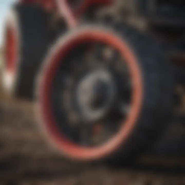 Close-up of a high-performance planter closing wheel