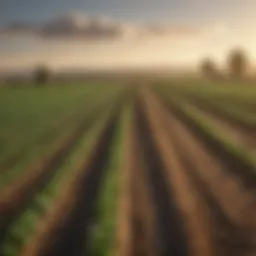 A thriving agricultural landscape showcasing diverse crops