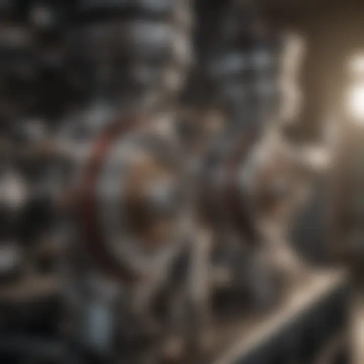 Detailed view of aerator components showcasing precision engineering