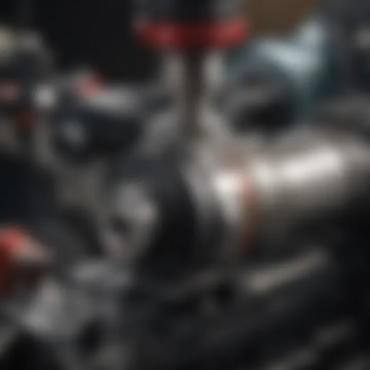 Close-up of precision calibration on a Roosa Master pump