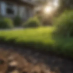 Lush green sod installed in a backyard