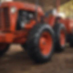 Detailed view of Rural King tractor parts showcasing various components