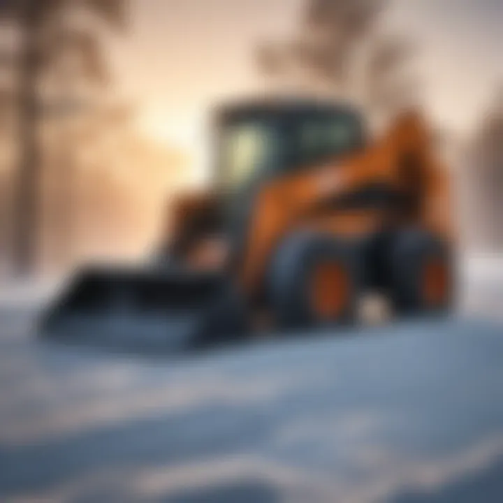 Powerful skid steer designed for snow removal