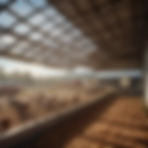 Innovative livestock shelter solutions in a farm setting
