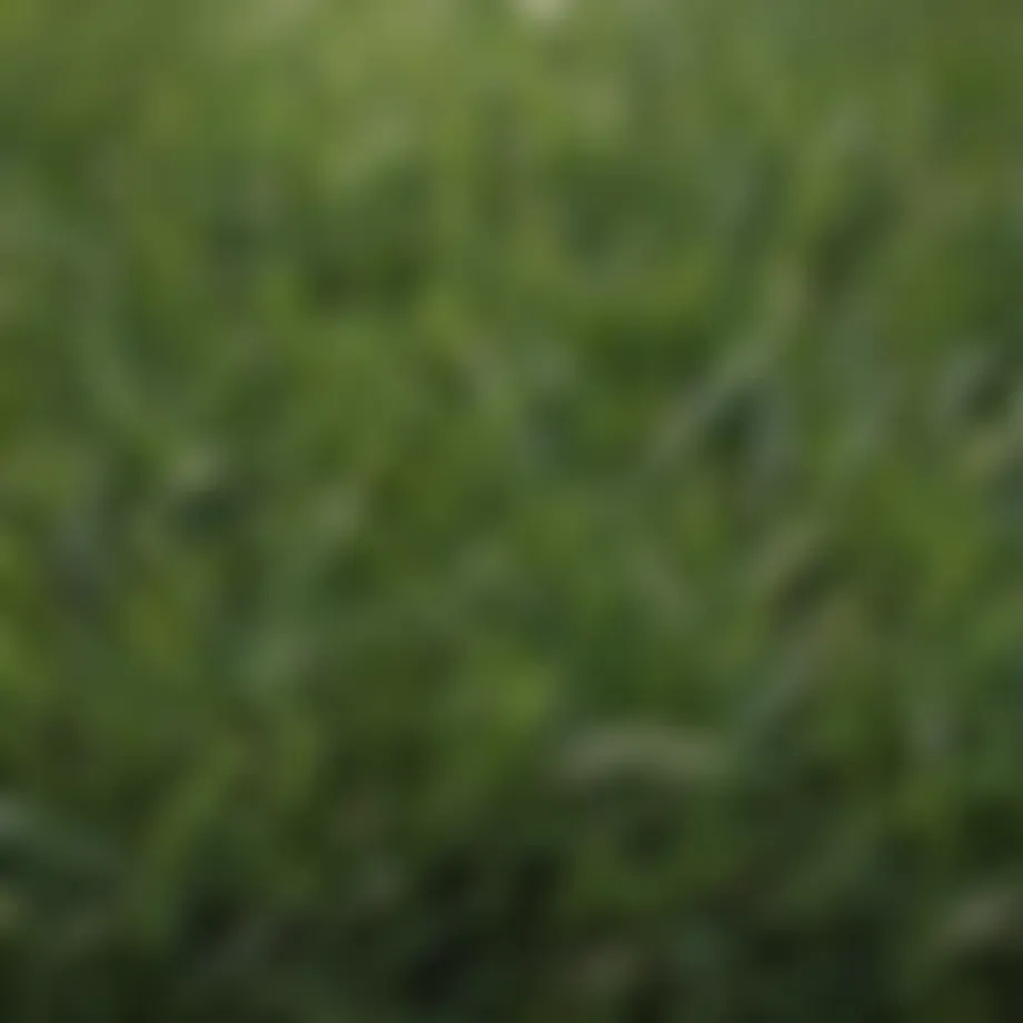 Close-up view of healthy St. Augustine grass