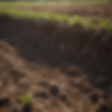 Fertile Soil Preparation Rich and fertile soil ready for grass seeding