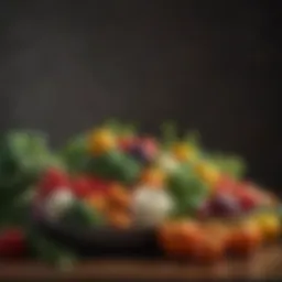 Colorful array of fresh vegetables promoting healthy eating