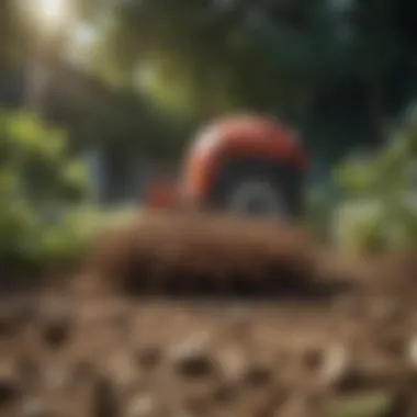 Applying Sustainable Solutions for Grub Control Eco-friendly treatment application in a garden