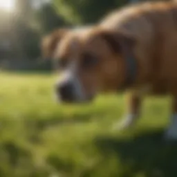 Healthy lawn affected by dog urine
