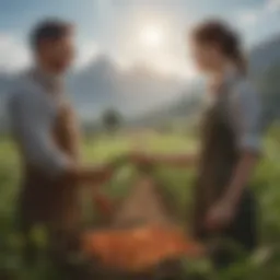 Cultural exchange illustration