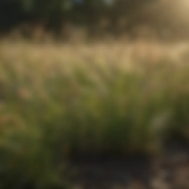 Selection of various grass seeds in natural light