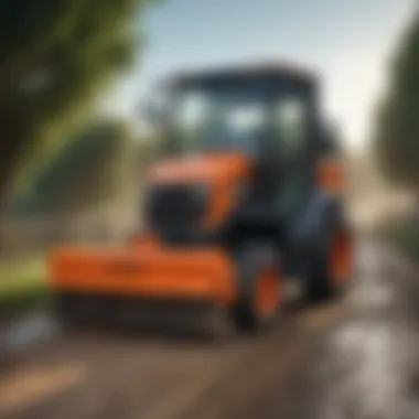 Enhancing Hygiene with Street Sweeper Brushes Street sweeper brush in action on a livestock farm